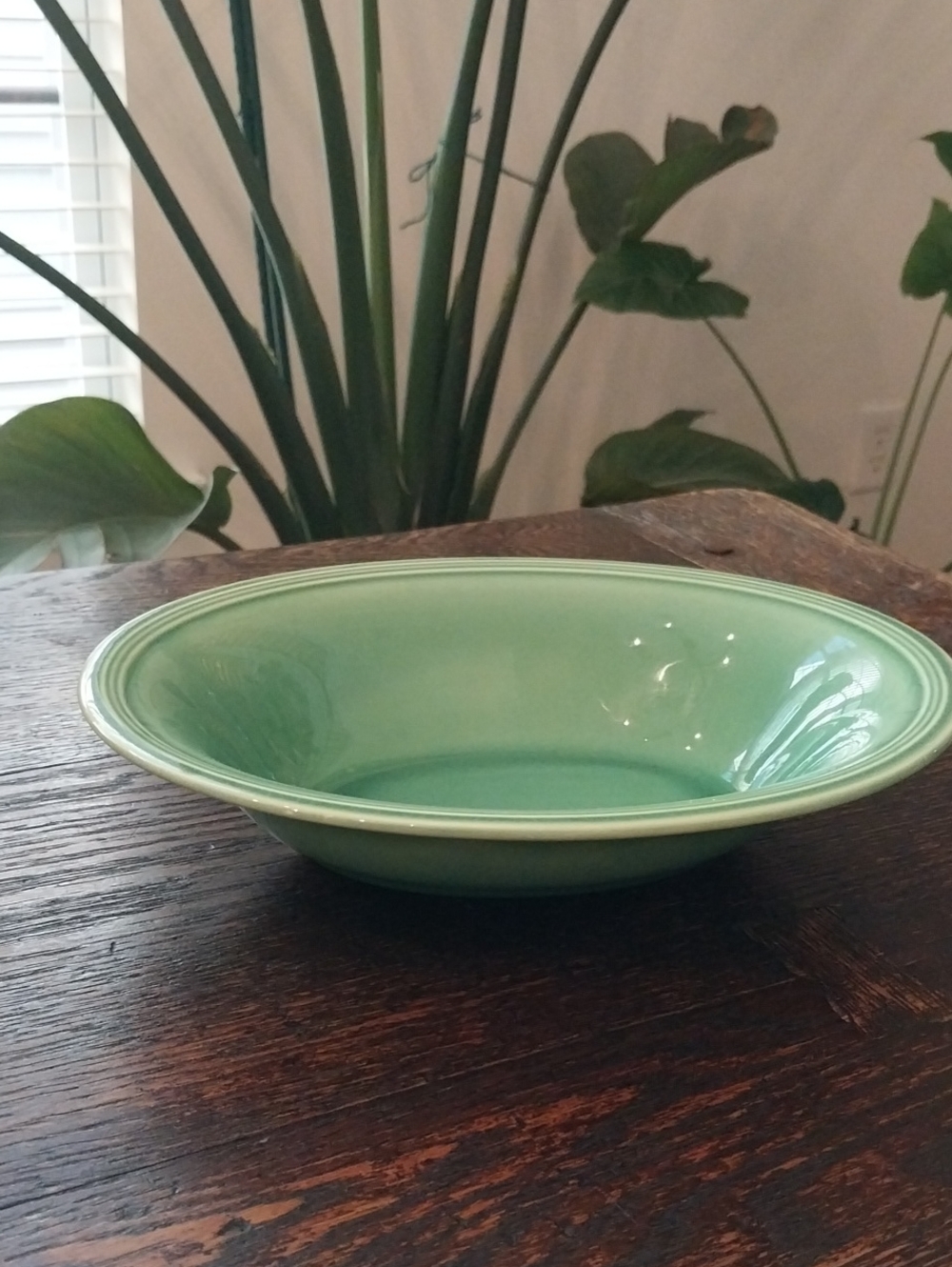 Glazed Seafoam Green Ceramic Serving Bowl